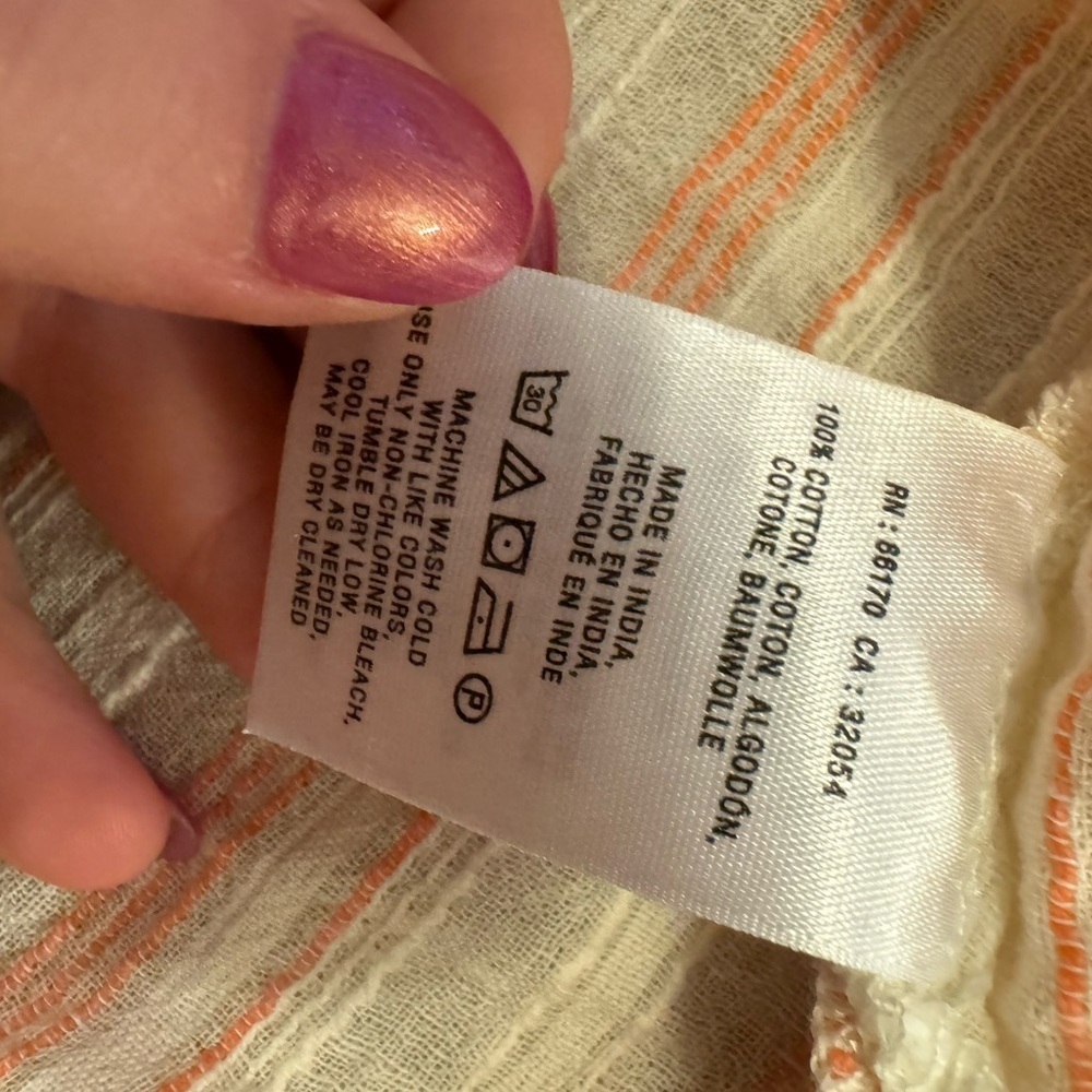 Vintage Anthropologie HOLDING HORSES Embroidered Blouse - White Orange and Blue - Picture 5 of 6